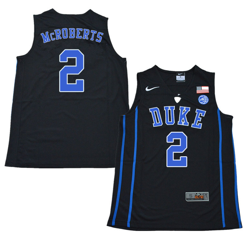 2018 Men #2 Josh McRoberts Duke Blue Devils College Basketball Jerseys Sale-Black - Click Image to Close